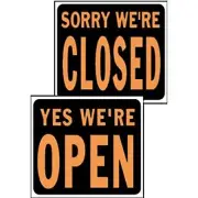 HY-KO Products SP-113 Open/Closed Reversible Jumbo Plastic Sign, 15" x 19",