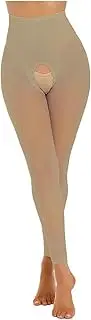 [GRRKDFQ] Women'S Erotic Bodystockings & Catsuits Leggings See-Through High Waist Pants Sleepwear,As Shown
