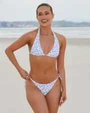 [Topanga] Topanga Women's Annie Triangle Bikini Top in Blue Size 12 12 Blue