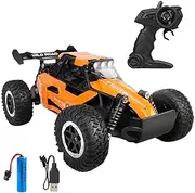 Remote Control Truck | Racing Car Rc Simulation Truck Toys | Outdoor Hobby Road Vehicle Shock Absorbing Children Racing Toys for Christmas Easter