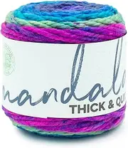 Lion Brand Yarn (1 Skein) Mandala Thick & Quick Bulky Yarn, Vortex