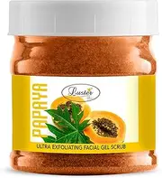 Luster Papaya Gel Scrub | Restores Glowing Skin | Papaya Gel Scrub for Clears Blemishes | Scrub for Women & Men | Face & Body Gel Scrub | Paraben & Sulfate Free - 500 ml