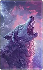 JIPONI Howling Wolf Lightning Wall Plate, Blank Light Switch Covers, Outlet Covers Decorative Electrical Switchplate for Kitchen Bedroom Home Decor