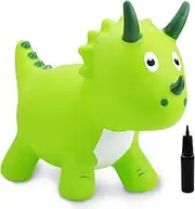 EVERICH TOY Dinosaur Bouncy Horse,Hopping Toys,Bouncy Animals Hopper, Inflatable Triceratops Bouncer,Ride On Animals Toys