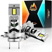 FREERAP H7 Fog Light Bulb, 600% Brighter Upgraded 32000LM Fog Lighting Bulb with Fan, 6500K White Plug and Play, Pack of 2