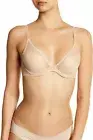 NEW W TAG Natori Impeccable Underwire Lace Plunge Demi Bra 7117156 32D 34DD 34B