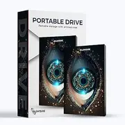 SUHSAI 1TB External Hard Drive for Gaming 2.5" Ultrafast external HDD USB 3.0 Portable Hard Disk Drives, Storage Expansion for PS4, PS5, PC Games, Smartphone, MAC (Eye Print)