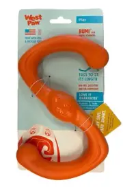 WestPaw Bumi Floating Durable Dog Fetch Tug Chew Toy - Tangerine, Size Small NEW