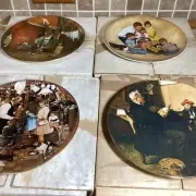 Lot of 4 Vintage Norman Rockwell Knowles 8 1/2” Collectable Plates-NEW IN BOX-a