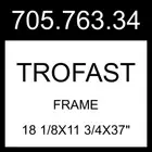 IKEA TROFAST Frame Gray 18 1/8x11 3/4x37" 705.763.34