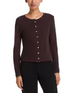 Leset Pointelle Crewneck Cardigan