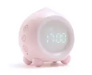 F25 Bluetooth Version Smart Peach Shape Alarm Clock Cartoon LED Colorful Wake-up Light Desktop Decoration Clock Sleep Trainer