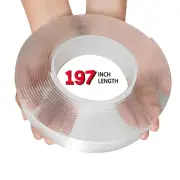 Strong Double Sided Tape for Walls Hanging, 16.4FT X 1.2In Heavy-Duty, Removable