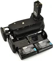 [DSTE] Battery Grip for Canon EOS 60D SLR Digital Camera as BG-E9 with (2 Pack) LP-E6