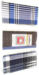 [Cotton Colors] SANGU MARK Men's Cotton Lungies - Pack of 3 (Multicolour, Free Size)_ATBA91, Multicolour, Cotton