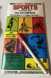 Vintage Yes & Know Invisible Ink Sports Quiz & Game Book Lee Publications Sealed