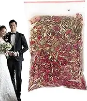 Dried Flower Petals - Natural Dry Jasmine Petals | Real Floral Confetti For Decor | Portable Dried Flower Petals For Bath Salt, Candle Making And Memorable Wedding Proposals