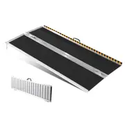 Portable Wheelchair Ramp, 183 cm 363 kg Capacity, Non-Slip Aluminum Folding Threshold Ramp, Foldable Mobility Scooter Ramp Wheel Chair Ramp, Handicap Ramp for Home Steps, Stairs, Doorways,