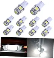 Happyyami 10PCS LED Car Light Bulbs Side Lamp White Error Fit for Map License Plate Trunk and Backup Light Durable Design Easy Installation