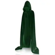 Halloween Hooded Cloak, Velvet Cloak Vampire Witch Costume Long Cape for Adul...