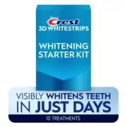 Crest 3DWhitestrips Whitening Starter Kit, at-Home Teeth Whitening, 10 Treatment