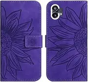 Cover Compatible with Nothing Phone 1 5G,Compatible with Nothing Phone 1 5G Flip Stand Card Slot Magnetic Closure Phone Case Purple2