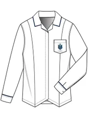 L/S Snr Girls Blouse With Emb