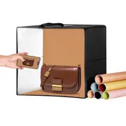 Photo Studio Light Box 3000-5600K 6 Double-Sided Color Backdrops, 31.5 x 31 x 31 cm