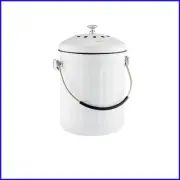 Elegant Indoor Compost Bin with Dual Filter - 5L Stainless Steel Waste Container