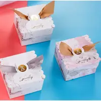 在飛比找蝦皮購物優惠-DIY 韓式喜糖禮盒森系創意正方形翅膀糖盒~可包裝小首飾，凡