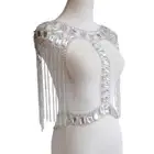 Women\'s Tassel Bra Chain Bikini Top Belly Chain, Glitter
