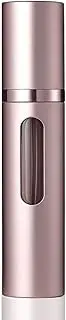 Perfume Atomizer Bottle with Visible Capacity for Men and Women, Refillable Portable Perfume Atomizer, Leak-Proof Pump Perfume Spray Bottle Atomizer (5ml) (Pink)