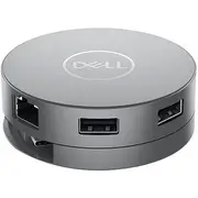 Dell USB-C Mobile Adapter - DA310 - 4K - 3840 x 2160, 1920 x 1080 - 2 x USB Type-A Ports - USB Type-A - USB Type-C - 1 x RJ-45 Ports - Network - HDMI