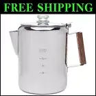 12-Cup Stainless Steel Percolator Coffee Pot – Ideal for Off-Grid Coffee Lovers