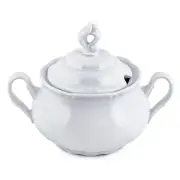 Constance Bohemian Porcelain Sugar Bowl Mustard Bowl Condiment Jar Jam Pot 8.5oz