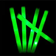 12/15/30/60pcs Bulk Colorful Led Glow Sticks Rgb Led Glow Foam Stick Cheer Tube Dark Light Birthday Wedding Party Supplies 30pcs Green
