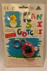 KANSAI Gotchi 97 electronic pet Keychain vintage Brand New ( Rare ) RED