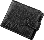 [AdiStylinno] Men's Wallet Leather Minimalist Slim Wallet with Coin Pocket Large Capacity Purse Bifold Wallet with 7 Card Slots 2 Cash Slots 1 Zip Compartment