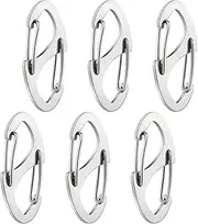 [LXVKOER] 6PCS Zipper Clips Anti Theft - Stainless Steel Zipper Locks for Backpacks, Double-Sided Spring S Carabiner Clips for Backpacks Suitcases Traveling Camping Tent