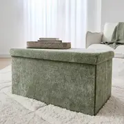 Ottoman Storage Bench - Green