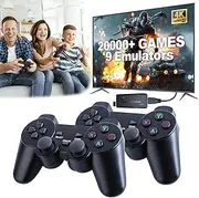 Generic Retro Gaming Console, Nostalgia Stick Game, Retro Video Game Console with Built-in 9 Emulators, 20,000+ Games, 4K HDMI Output, 2.4GHz Wireless Controller for TV Plug and Play (64 G)