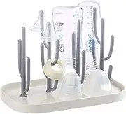FEOOWV Baby Bottle Drying Rack with Base, Creative Tree Branch Baby Bottle Dryer Holder for Bottles, Teats, Cups, Pump Parts and Accessories