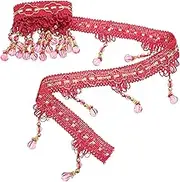 Angoily 1 Roll Beaded Lace Trim Decorative Fringe Tassel Trim for Curtains Sofas DIY Crafts Elegant Dried Versatile Fabric for Home Decor Enhancements