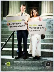 Print Ad 2000 Nvidia GeForce Bad Graphics PC Humor Original Promo Poster Art