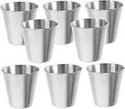 Alipis Stainless Steel Dipping Sauce Cups Set of 8 Small Condiment Bowls for Ketchup Mustard Dressing Reusable Mini Bowls Lids Metal Sauce Containers