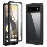 For Google Pixel 6a Full-Body Rugged Cover Shockproof Case + Screen Protector