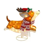 Holiday Living 22-in LED Leaping Corgi Dog Christmas Decoration