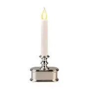 No Scent Pewter Automatic Timer Candle 8 in.