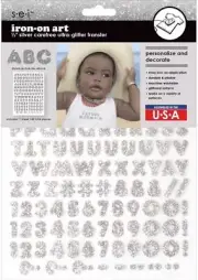 148 Pieces Iron on Letters: 1/2 Inch Glitter Iron on Letters and Numbers