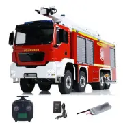 1/14 Metal Chassis RTR Snozzle High-reach Extendable Turret 8x4 RC Fire Truck